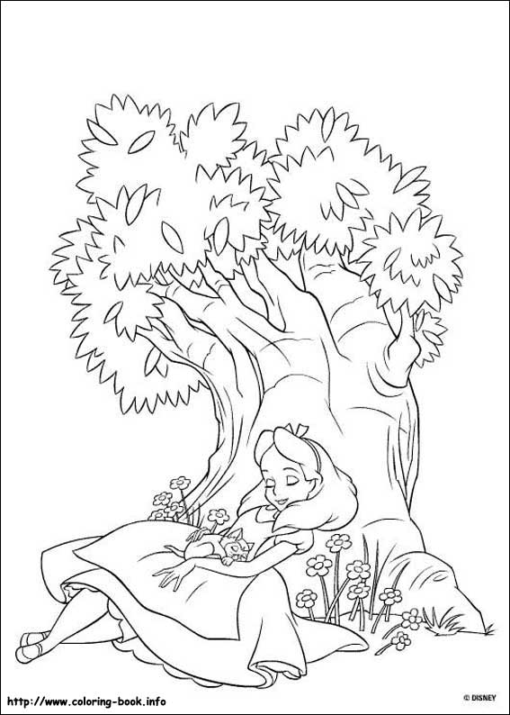 Alice in Wonderland coloring picture